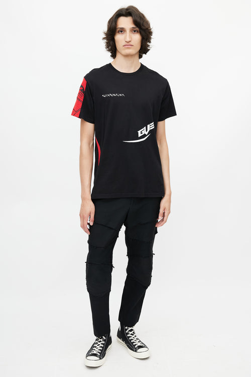 Givenchy Black 
Multicolour Logo T-Shirt