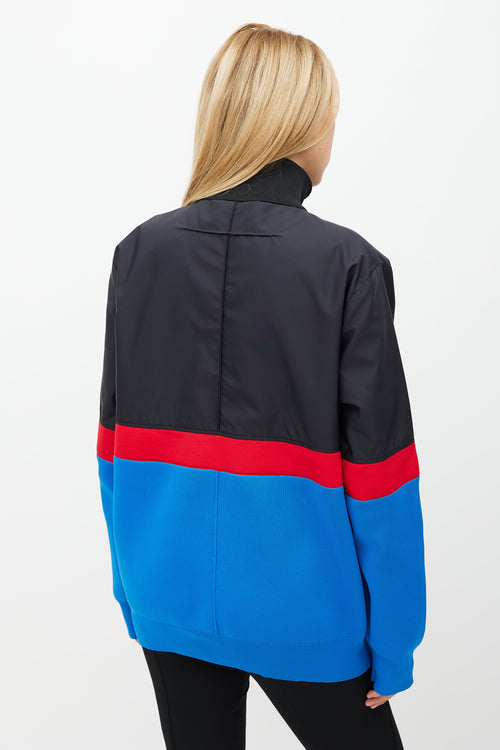 Givenchy Black 
Multicolour Panel Logo Jacket