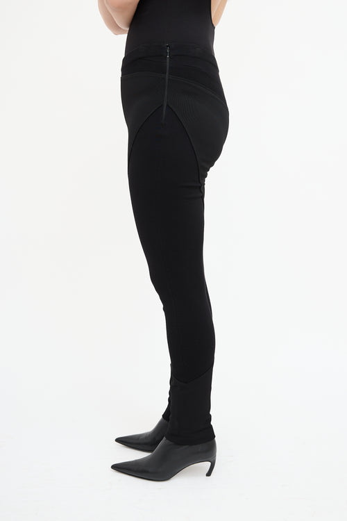 Givenchy Black Panelled Slim Trouser