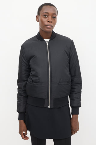 Givenchy Black Pixel Madonna Reversible Bomber Jacket