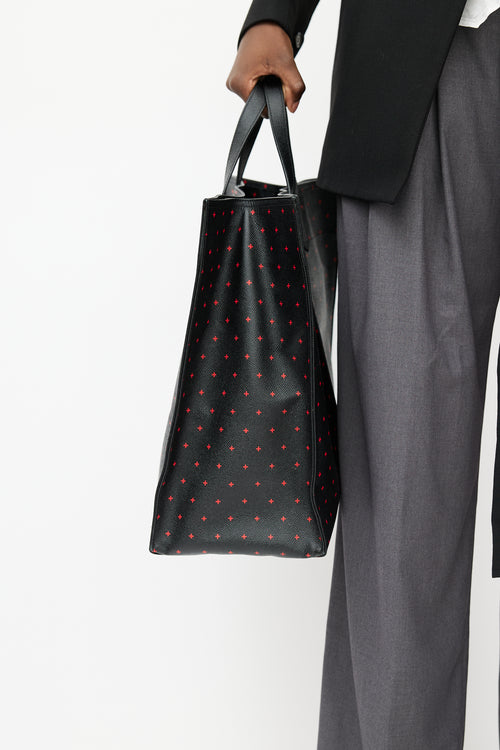 Givenchy Black 
Red Cross Leather Tote