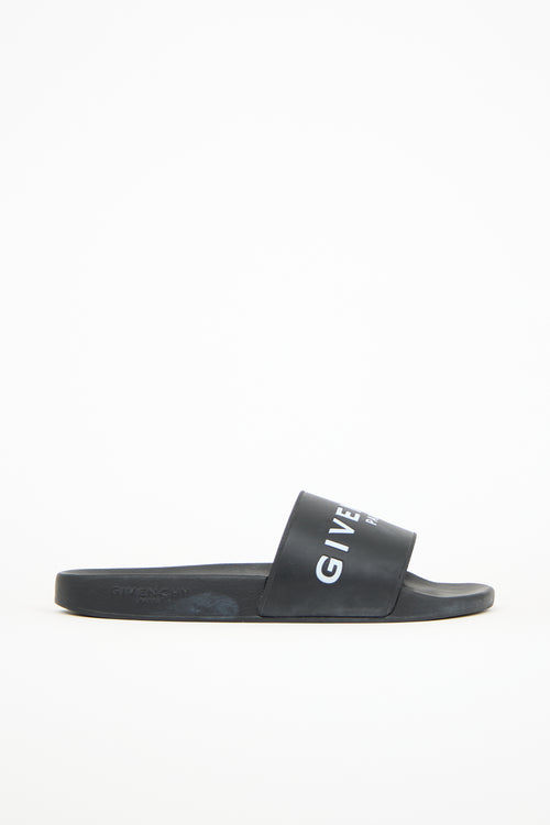 Givenchy Black Rubber Slide