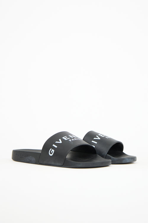 Givenchy Black Rubber Slide