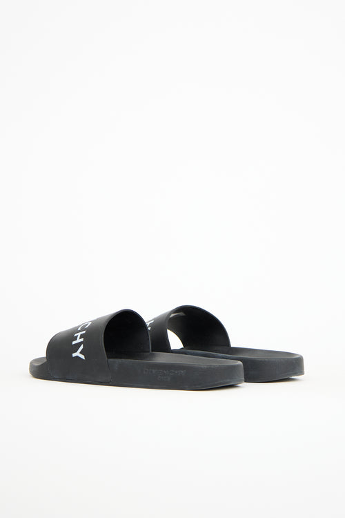 Givenchy Black Rubber Slide