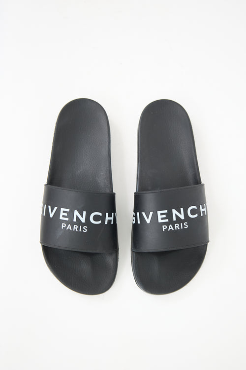 Givenchy Black Rubber Slide