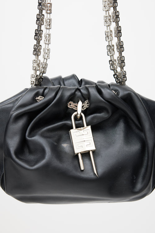 Givenchy Black 
Silver Small Kenny Lock Bag