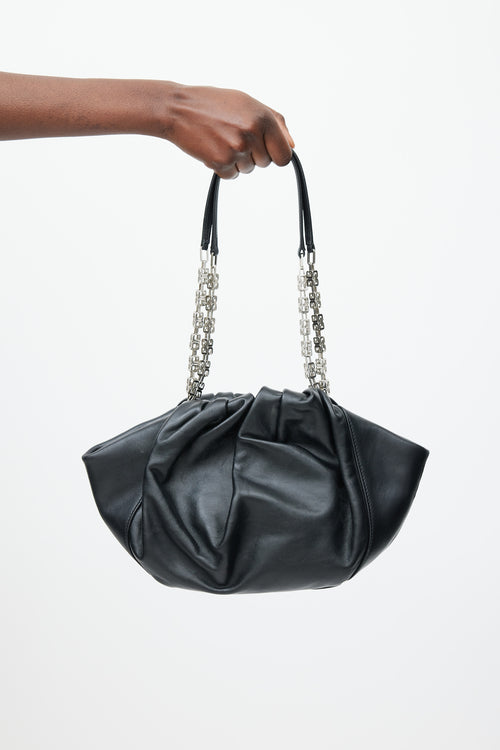 Givenchy Black 
Silver Small Kenny Lock Bag