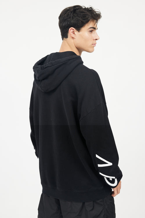 Givenchy Black 
White Refracted Logo Hoodie