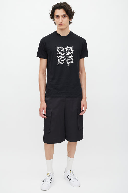 Givenchy Black 
White Logo T-Shirt