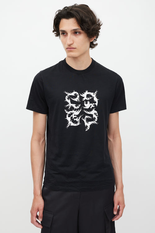 Givenchy Black 
White Logo T-Shirt