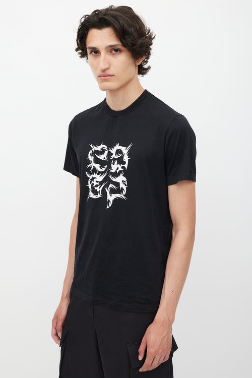 Givenchy Black 
White Logo T-Shirt