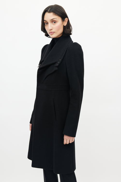 Givenchy Black Wool Double Breasted Coat