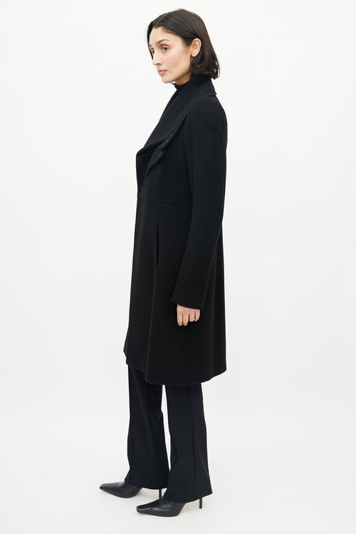 Givenchy Black Wool Double Breasted Coat