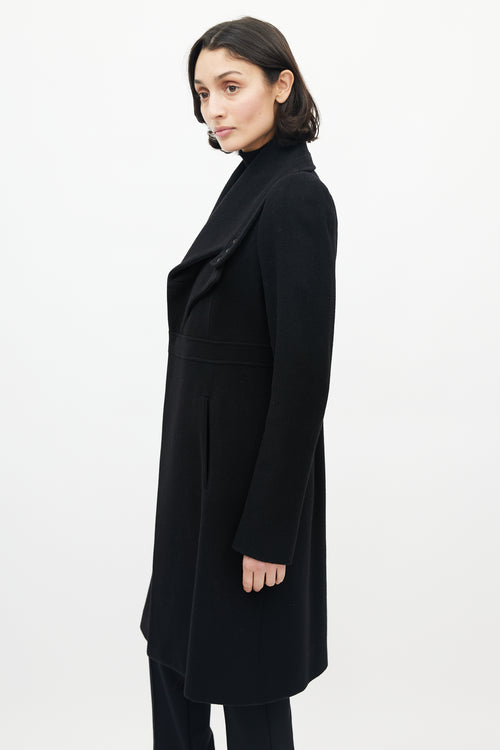 Givenchy Black Wool Double Breasted Coat