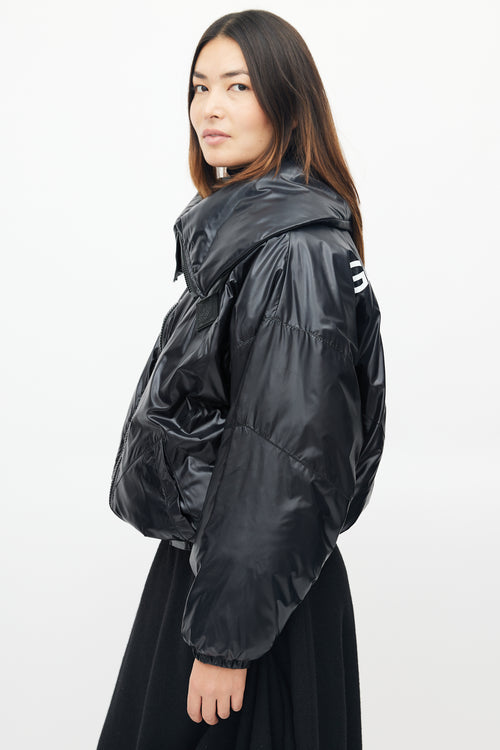 Givenchy Black Zip Logo Puffer Jacket