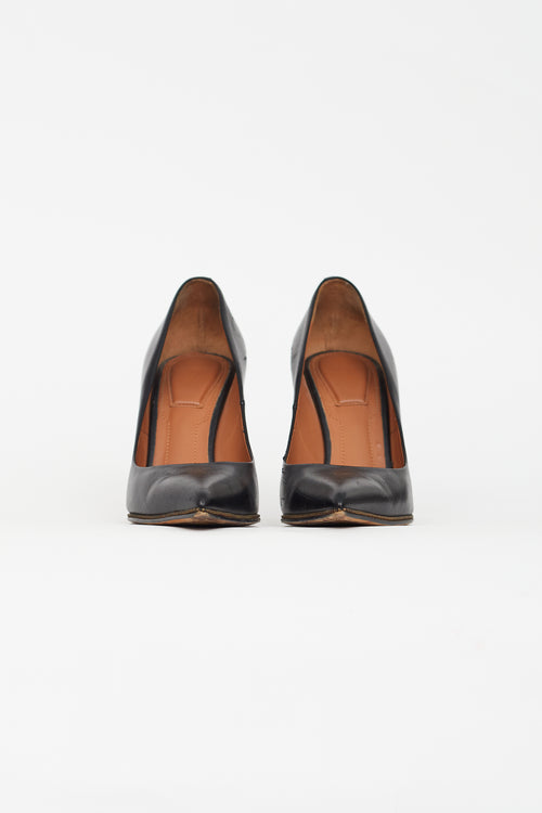 Givenchy Black Leather Pointed Toe Pump