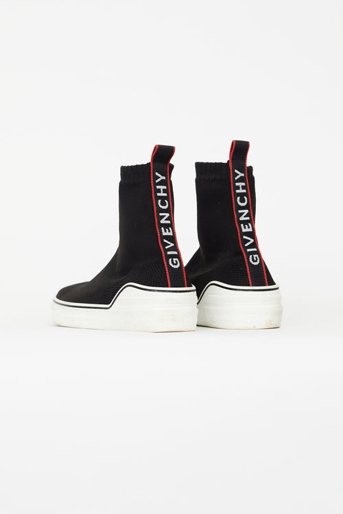 Givenchy Black Sock Knit George V Sneaker