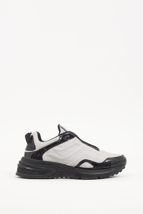 Givenchy Black 
Silver Patent 
Mesh Giv 1 Light Sneaker