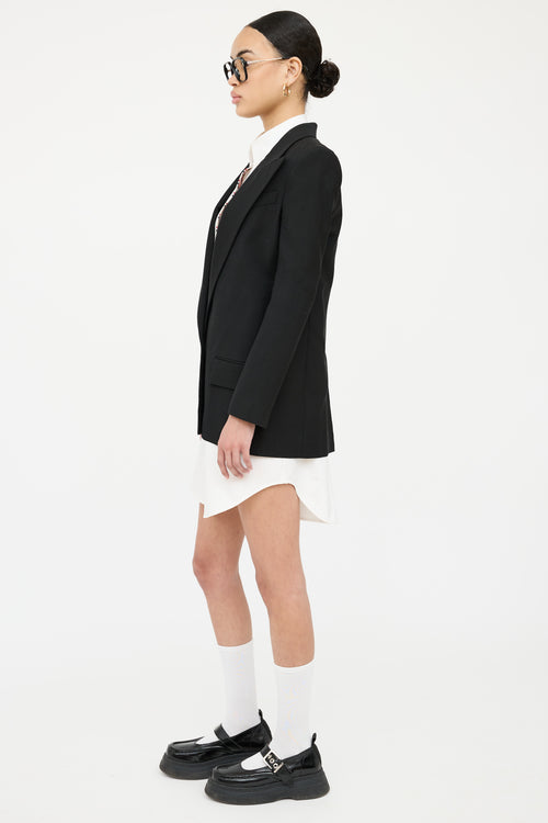 Button Long Sleeve Blazer