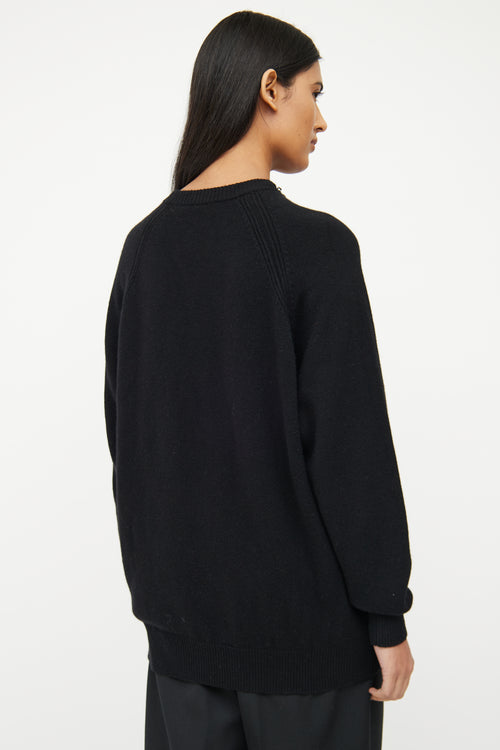 Givenchy Black Cashmere Chain Link Sweater