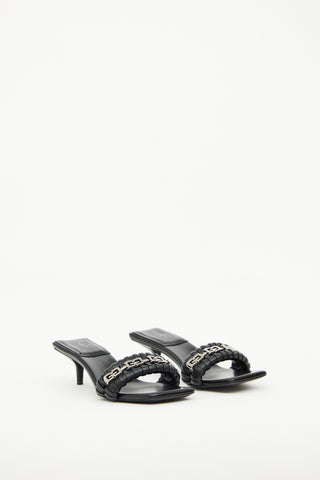 Black G Woven High Heel Mule Givenchy