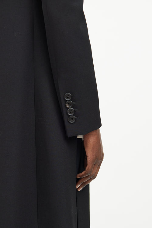 Givenchy Black Wool 
Silk Long Jacket