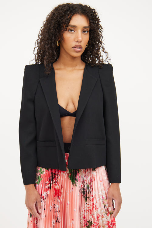 Givenchy Black Wool Cropped Blazer