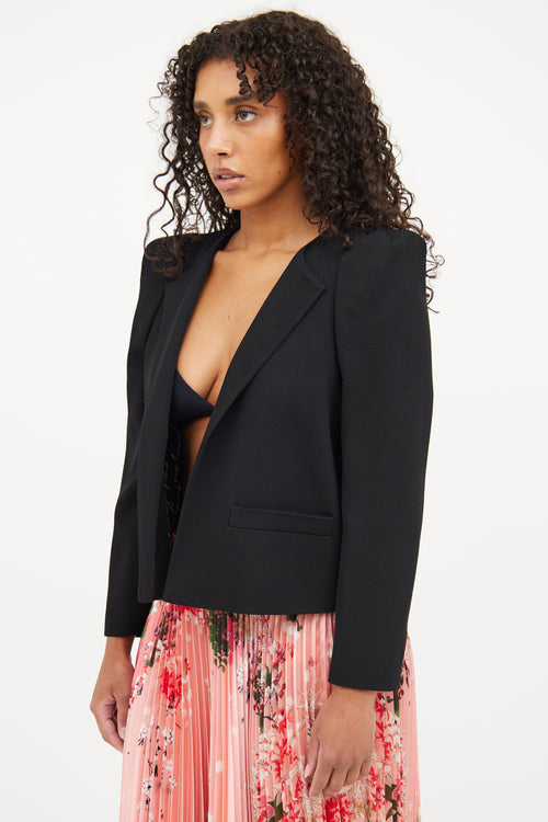 Givenchy Black Wool Cropped Blazer