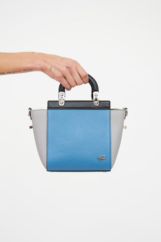 Givenchy Blue 
Grey HDG Leather Bag