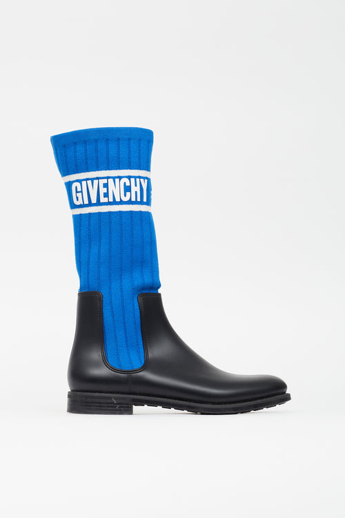 Givenchy Blue 
Black Rubber Storm Boot