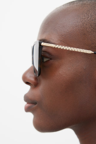 Givenchy Brown 
Gold Rectangular GV7096/S Sunglasses