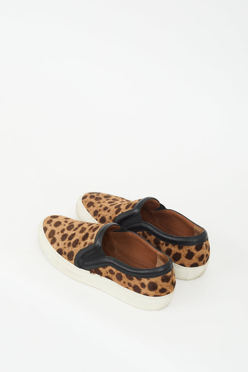 Givenchy Brown Hair Printed Slip On Sneaker