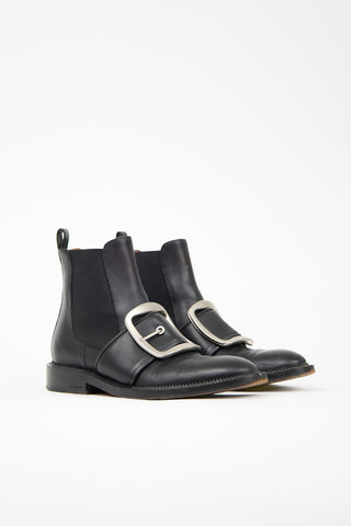 Givenchy Leather Buckle Chelsea Boot