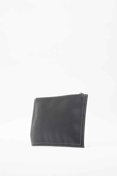 Givenchy Dark Wash Denim 
Leather Antigona Pouch