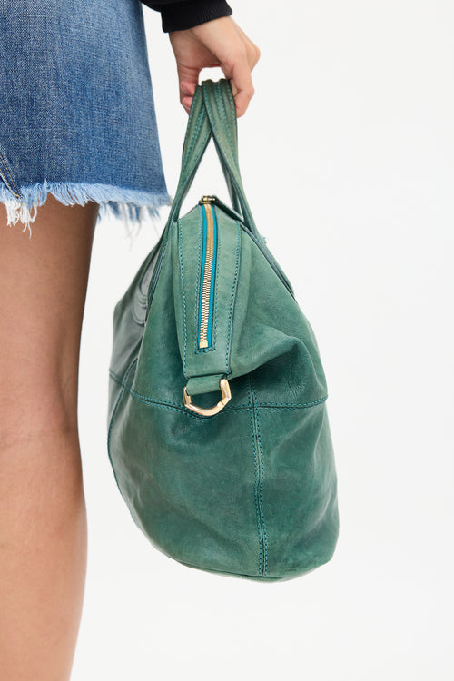 Givenchy Green Leather Medium Nightingale Bag