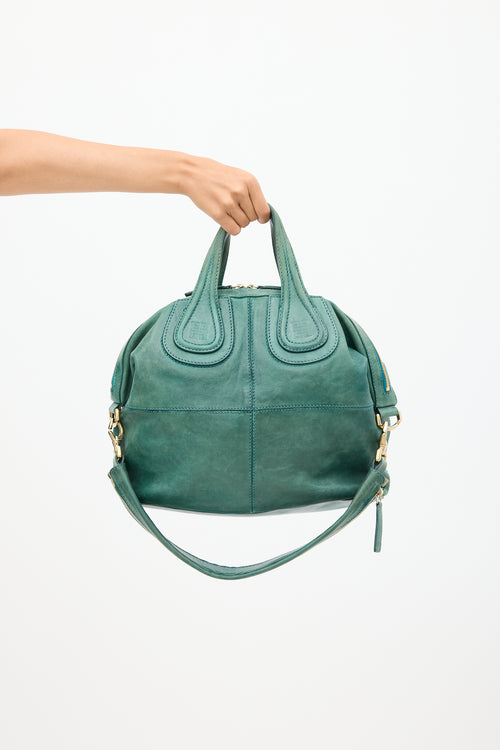 Givenchy Green Leather Medium Nightingale Bag