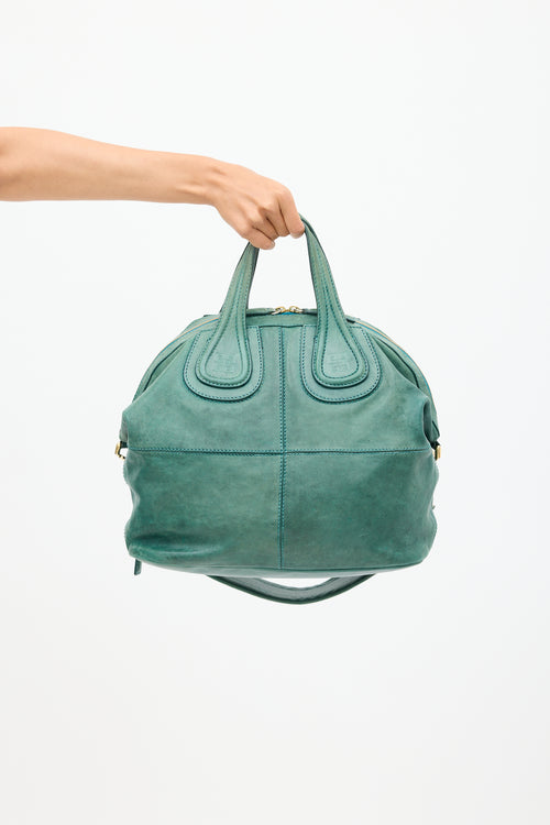 Givenchy Green Leather Medium Nightingale Bag