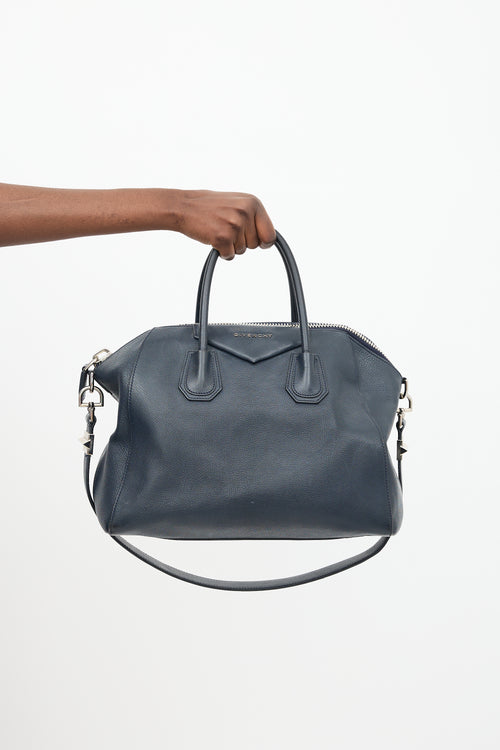 Givenchy Navy Leather Antigona Bag