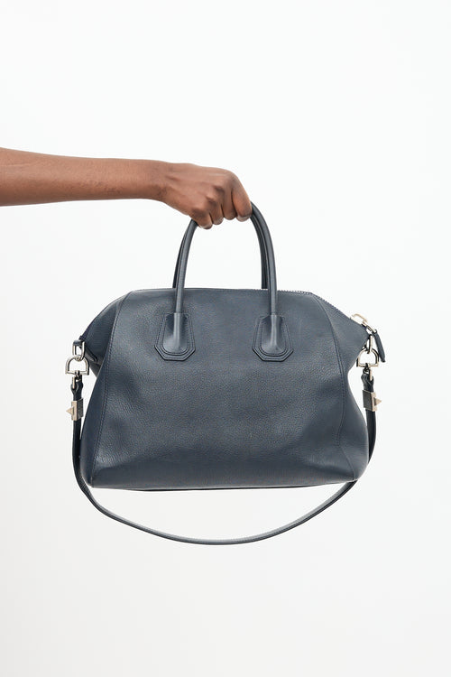 Givenchy Navy Leather Antigona Bag