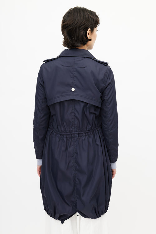 Givenchy Navy Nylon Trench Coat