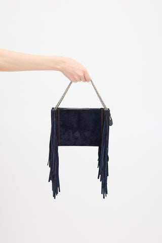 Givenchy Navy Suede Fringe Bag