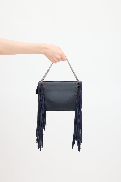 Givenchy Navy Suede Fringe Bag