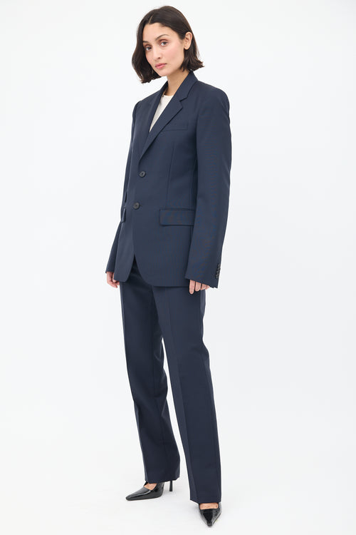 Givenchy Navy Wool 
Mohair Suit