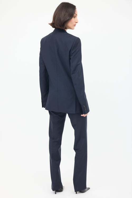 Givenchy Navy Wool 
Mohair Suit