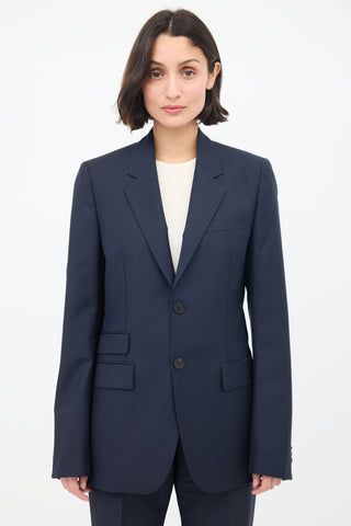 Givenchy Navy Wool 
Mohair Suit