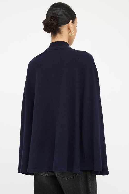 Givenchy Wool 
Cashmere Zip Cape Top