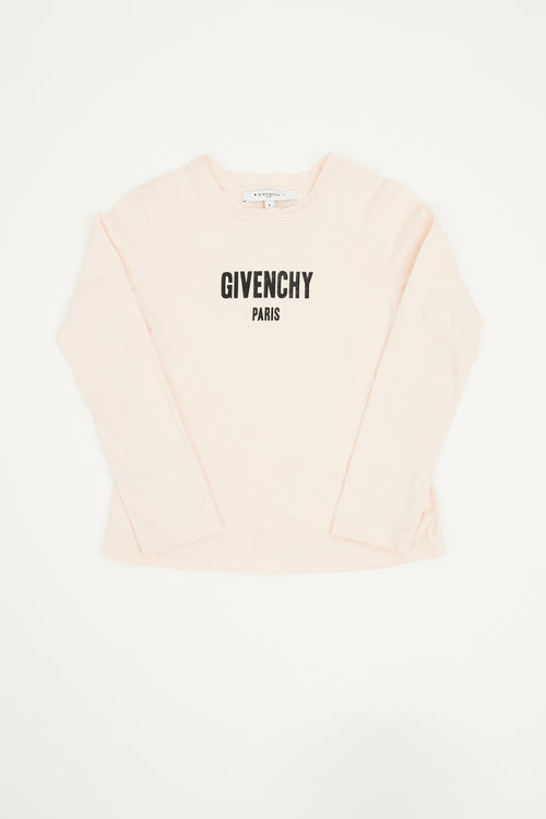 Givenchy Pink Chest Logo Top