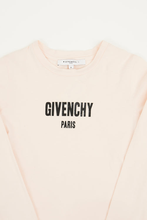 Givenchy Pink Chest Logo Top