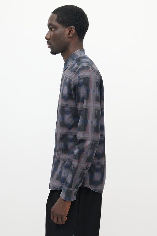 Givenchy Purple 
Grey Geometric Shirt