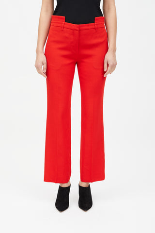 Givenchy Red Cut Out Waist Trouser